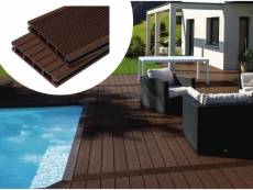 Pack 5 m² - lames de terrasse composite alvéolaires - marron