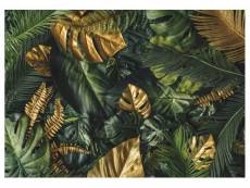 Papier peint intissé panoramique feuilles de monstres 312x219 cm chambre salon photo non tissé muraux trompe l'oei