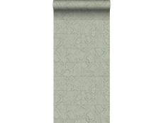 Papier peint motif de carrellages avec imitation peau de serpent gris pâle - 347784 - 0,53 x 10,05 m 347784