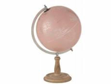 Paris prix - mappemonde sur pied déco "globe" 55cm rose & or