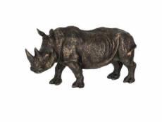 Paris prix - statuette déco "rhinocéros" 33cm bronze