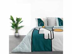 Parure de lit nyc avec housse de couette et taie(s) d'oreiller imprime 260 x 240 cm les ateliers du linge 2650000000