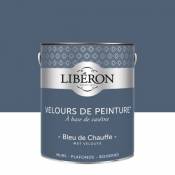 Peinture murs plafonds et boiseries Velours de peinture bleu de chauffe Liberon 2 5L