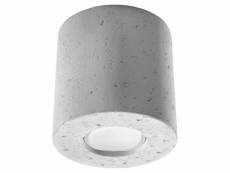 Plafonnier orbis ciment gris 1 ampoule