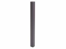 Poteau en aluminium sarthe clôture wpc, poteau pilier, système enfichable ~ 98cm, gris