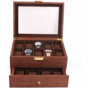 Senderpick - Boîte à montres 20 compartiments, Boîte