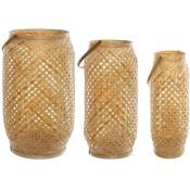Set de 3 lanternes Noor en bambou Atmosphera créateur d'intérieur - Beige