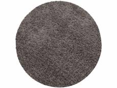 Shaggy - tapis uni rond - taupe 160 x 160 cm LIFE1601601500TAUPE