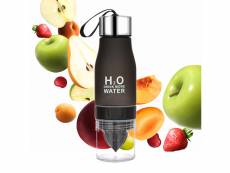 Shop-story - h2o water : la bouteille détox avec infuseur de fruits - 650ml - noire H2O Water Black