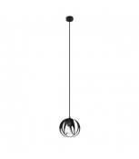 Suspension Tulos Spherical Acier Noir 1 ampoule 125cm