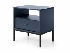 Table basse chevet bleu 54x39cm design moderne de haute
