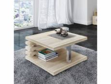 Table basse design - ariene - 60x60 cm - chêne sonoma