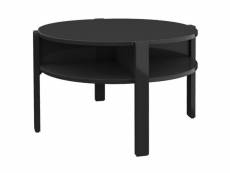 Table d'appoint h. 45,5 cm x d. 74,4 cm ronde décor noir uni - rozaly