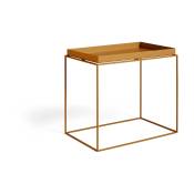 Table d'appoint rectangulaire en métal caramel 40 x 60 x 54 cm Tray - HAY