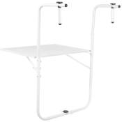 Table pliante en métal pour balcon 60x40cm blanche - Dripex