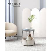 Vasagle - Petite Table Basse Ronde, Table d'Appoint