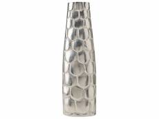 Vase à fleurs en métal 47 cm argenté sukhotai 316384