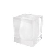 Vase Bel Air Scoop / Acrylique - Carré L 15 cm - Jonathan Adler blanc en plastique