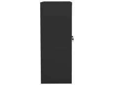 Vidaxl armoire de bureau anthracite 90x40x105 cm acier