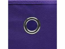 Vidaxl boîtes de rangement 4 pcs violet 32x32x32 cm