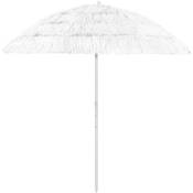 Vidaxl - Parasol de plage Hawaii Blanc 240 cm