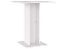 Vidaxl table de bistro blanc 60x60x75 cm aggloméré 802102