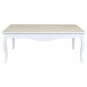 Altobuy - clemence - Table Basse Rectangulaire Blanche