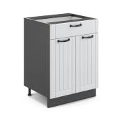 Armoire basse "Fame-Line 60cm blanc/anthracite style