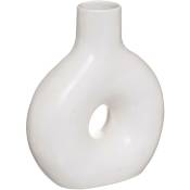 Atmosphera - Vase Circle - céramique 17x21 cm créateur d'intérieur - Blanc