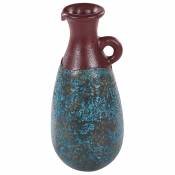 Beliani Vase décoratif en terre cuite 40 cm bleu et
