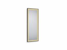 Branda - miroir avec cadre - noir/or - 50x150cm