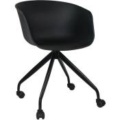 Chaise de bureau New Age à roulettes Noir 78,6x56x49cm