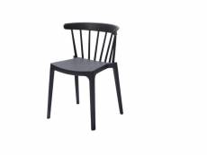 Chaise de restaurant empilable windson en polypropylène - matériel chr pro - anthracite - polypropylène