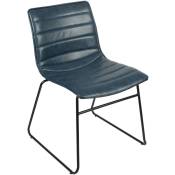 Chaise industrielle Brooklyn - 55 x 45 x 78 - Bleu