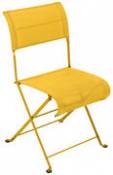 Chaise pliante Dune / Toile - Fermob jaune en métal