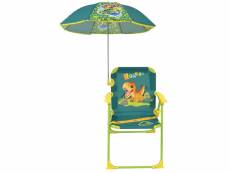 Chaise pliante jurassic world enfant avec parasol