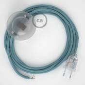 Cordon pour lampadaire, câble RC53 Coton Océan 3 m. Choisissez la couleur de la fiche et de l'interrupteur Transparent