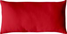Coussin non déhoussable en coton uni - Rouge - 30 x 50 cm