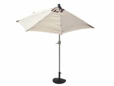 Demi-parasol aluminium parla pour balcon ou terrasse,