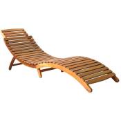 Design In - Bain de soleil Chaise de jardin Transat de jardin - Bois d'acacia solide Marron BV613402