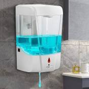 Distributeur automatique de savon pour les mains, distributeur de savon mural de 700 ml, distributeur de shampoing désinfectant pour les mains sans