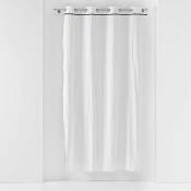 Douceur D'intérieur - Rideau à oeillets 140 x 240 cm Coton lavé Linette Blanc - Blanc