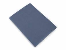 Drap plat uni 240x310 cm coton alto bleu jean