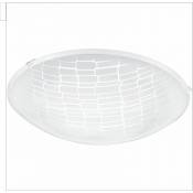 Eglo - Mur lumière plafonnier Malva 1 en verre blanc avec un décor blanc, clair 16W ø 39,5 cm