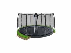 Exit dynamic trampoline enterré au niveau du sol ø427cm avec filet de sécurité - noir 10.85.14.00