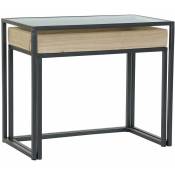 Fijalo - table auxiliaire set 2 métal verre 60X32X50 noir métal verre Matériau Couleur multicolore Famille tables auxiliaires Détails