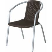 Garden Deluxe Collection - Bistrot Street Chair in Steel and Outdoor Resin Garden Brown - Brown