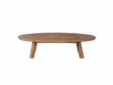 Groenland - table basse ovale en bois l 140