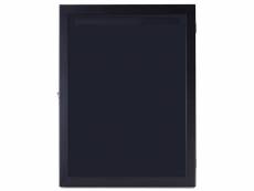 Homcom frame box t-frame cadre pour maillot porte acrylique doublure interne feutre 60l x 7l x 80h cm noir