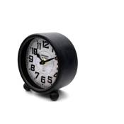 Horloge de table salon vintage style béton bureau horloge de gare mouvement à quartz silencieux 13cm - noir